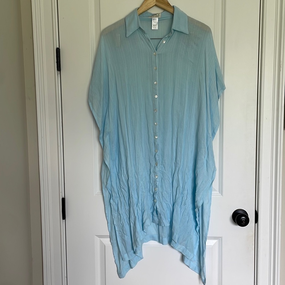 L*Space Women’s Swim Coverup Light Blue M/L